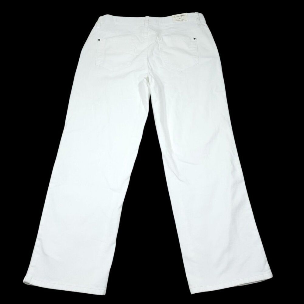 Curve Appeal Rae High Rise Straight Jeans Size 10 30 White Concealed Comfort - Picture 2 of 8